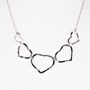 Ezüst Szívsor Nyaklánc
