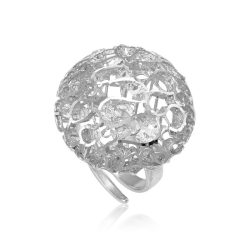 Ezüst Periklis Gyűrű – áttört korall forma ezüst színben