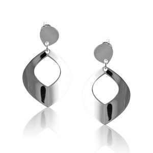 Ezüst Toscana Fülbevaló- rombusz