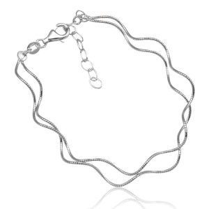 Ezüst Toscana Duplasoros Hullásmos Karkötő