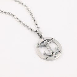 Nemesacél Nyaklánc Horgony Medállal